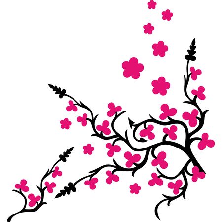 Branches design decorative romantic vectorのイラスト素材