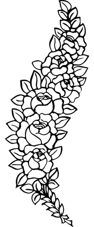 Paisley mehndi vector floral designのイラスト素材