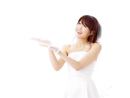 bride in beauty white dressの写真素材