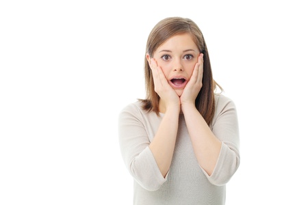 An unsuspecting woman is stunned  Frightened and helpless の写真素材