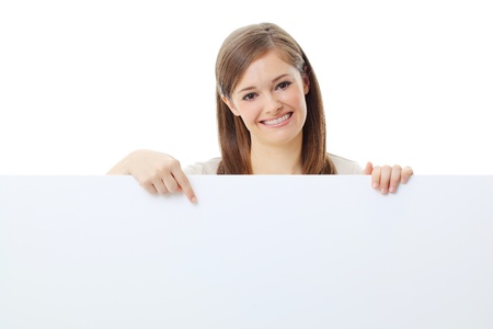 Woman billboard sign の写真素材