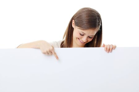 Woman billboard sign の写真素材