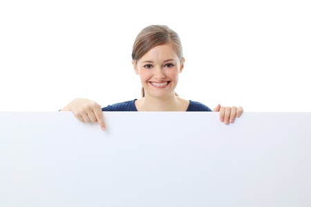 Woman billboard sign の写真素材