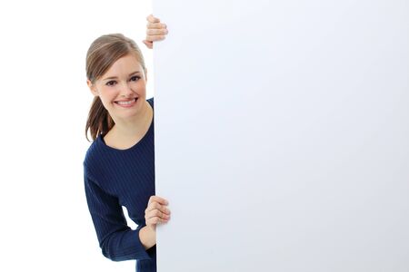Woman billboard sign の写真素材