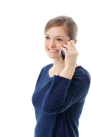 young beautiful woman with phoneの写真素材
