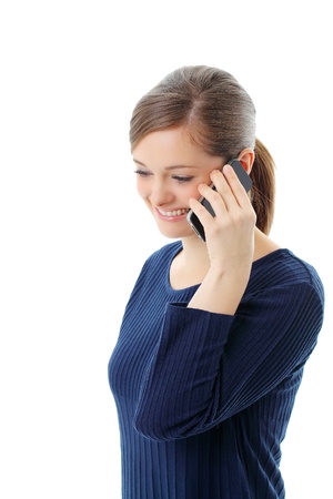 young beautiful woman with phoneの写真素材