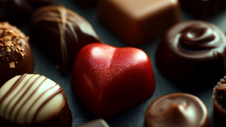 various kinds of chocolates, valentines day backgroundの素材