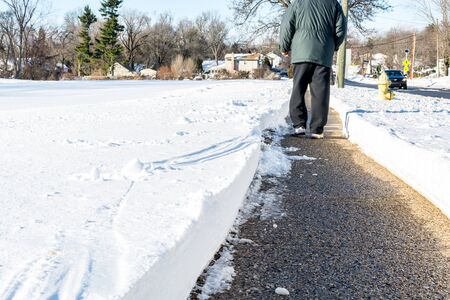 heavy snow and fresh air are good.の写真素材