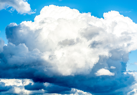 Invigorating clouds in the winter sky over Delaware River - colorful, beautiful and gorgeous.の写真素材