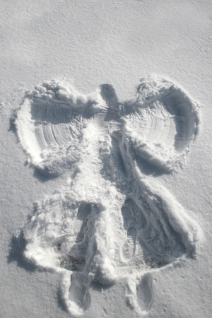 Snow angelの写真素材