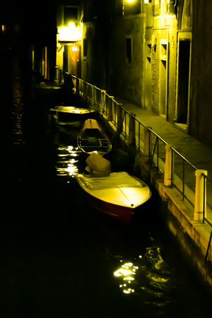 Night Venice Italyの写真素材
