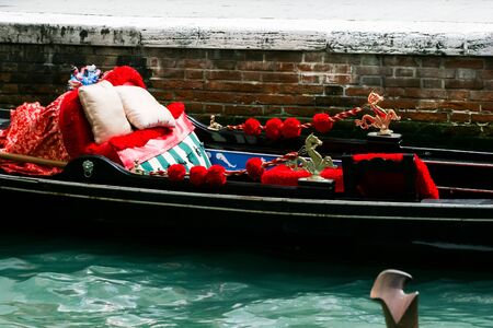 Gondola on the water Italyの写真素材