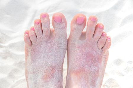 Feet on sandの写真素材