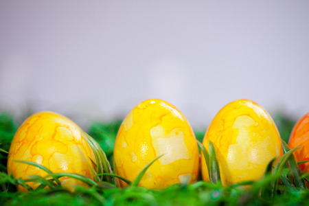easter yellow eggs