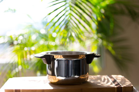 Rice in the potの写真素材