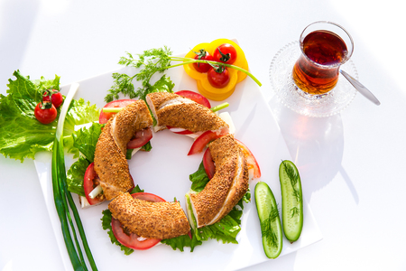 Breakfast with the sesame ring