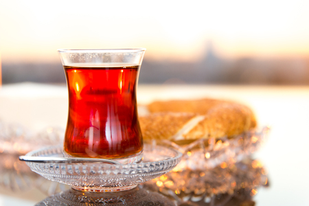 Sesame ring with Butter and tea