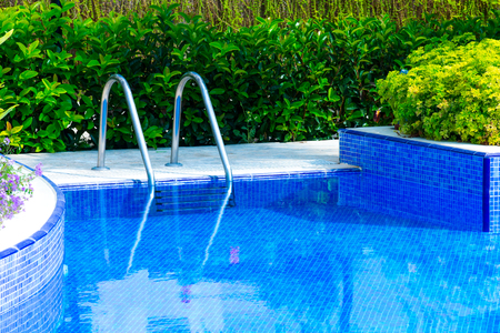 Blue Swimming poolの写真素材