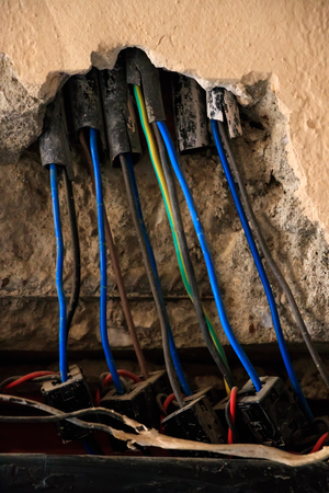 Damaged Power Cableの写真素材