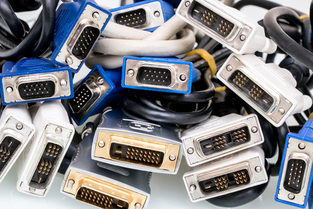 DVI & VGA Cablesの写真素材