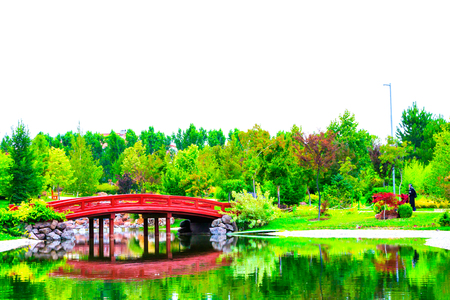 Japanese gardenの写真素材