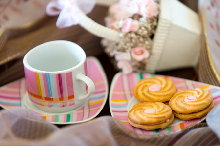 Coffee with biscuitsの写真素材