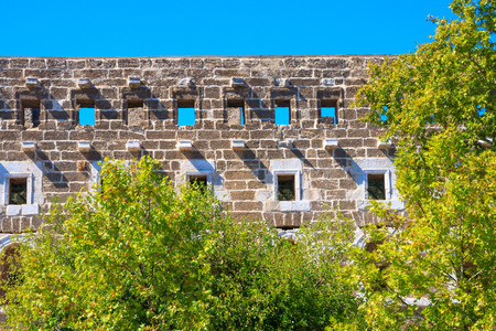 Old castle in Antalyaの写真素材