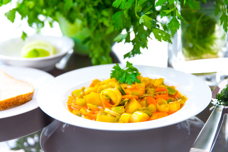 Leek servedの写真素材