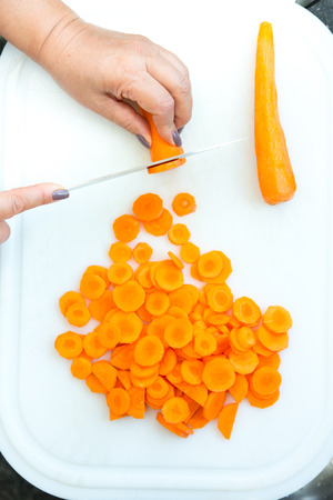 Peel the carrotの写真素材