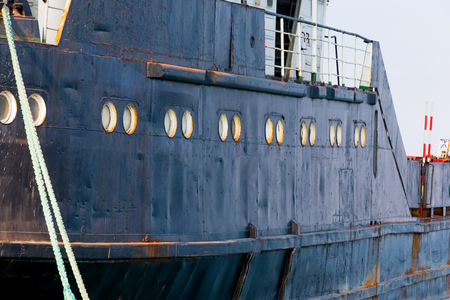 Shipyard in the seaの写真素材