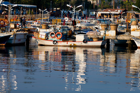 Shipyard in the seaの写真素材