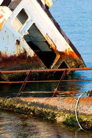 Shipyard in the seaの写真素材