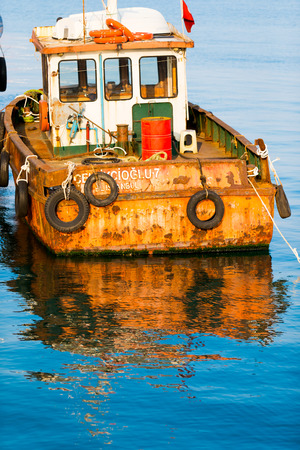 Shipyard in the seaの写真素材