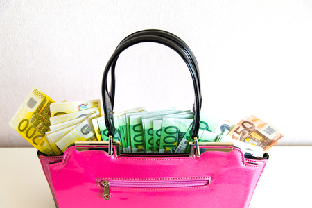 Money in purseの写真素材