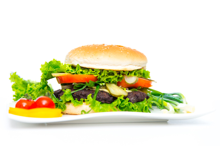 Homemade Burgerの写真素材