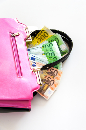Money in purseの写真素材