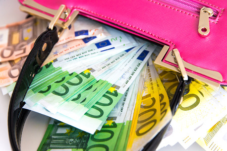 Money in purseの写真素材