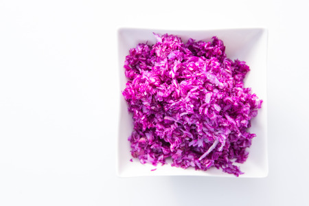Red cabbage gratedの写真素材