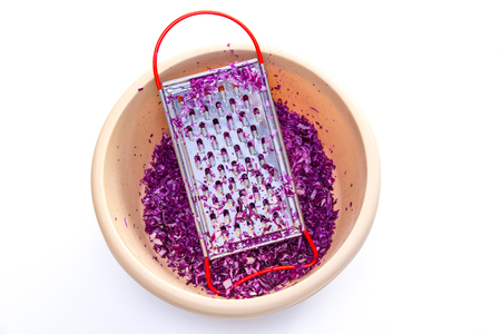 Red cabbage gratedの写真素材