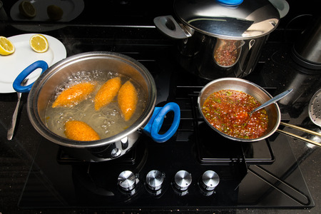 Turkish meatballs filledの写真素材