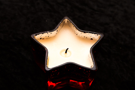 Scented candle in star shapeの写真素材