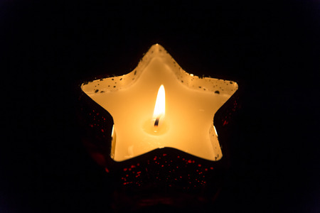 Scented candle in star shapeの写真素材