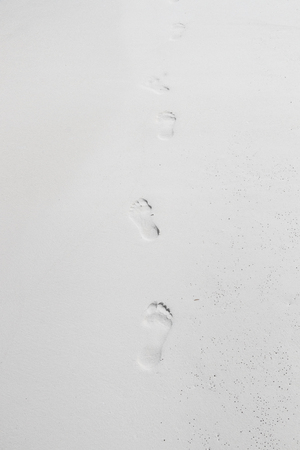 Footprints in the Sandの写真素材