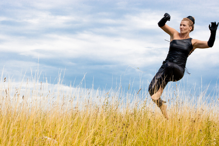 Karate girlの写真素材
