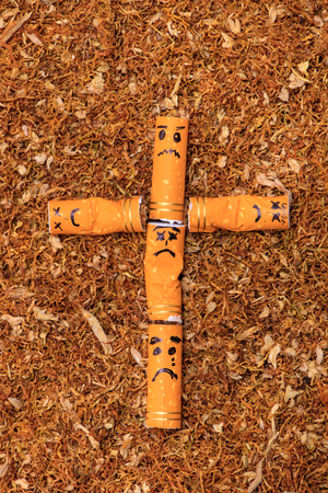 Smoking kills, smokers graveyard conceptの写真素材