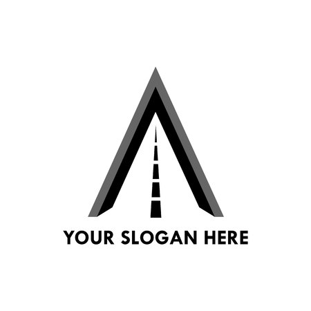 Road alphabet icon concept vector illustration design.のイラスト素材