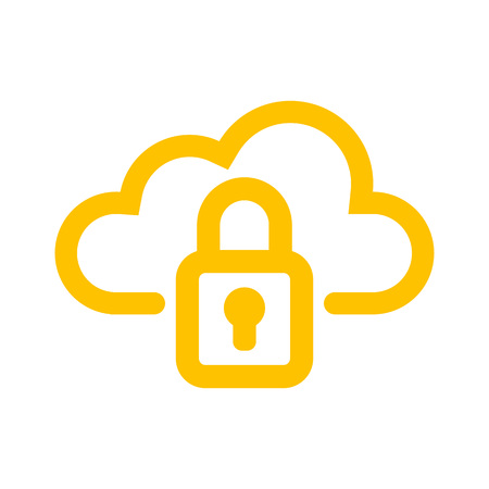 Yellow Cloud security Logo and icon