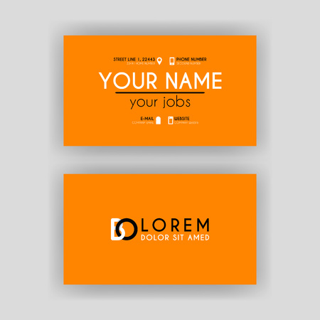 Simple Business Card with initial letter BO rounded edgesのイラスト素材
