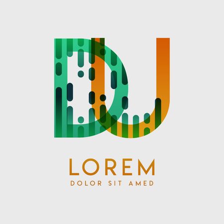 DU logo with the theme of galaxy speed and style that is suitable for creative and business industries. UD Letter Logo design for all webpage media and mobile, simple, modern and colorfulのイラスト素材