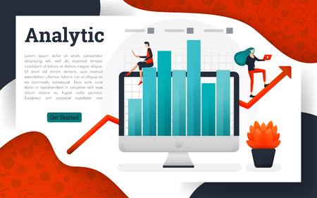 Analysis business management research solutionのイラスト素材
